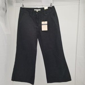 NWT Hilfiger Black Low Rise Wide Leg Crop Pants, Sz 4